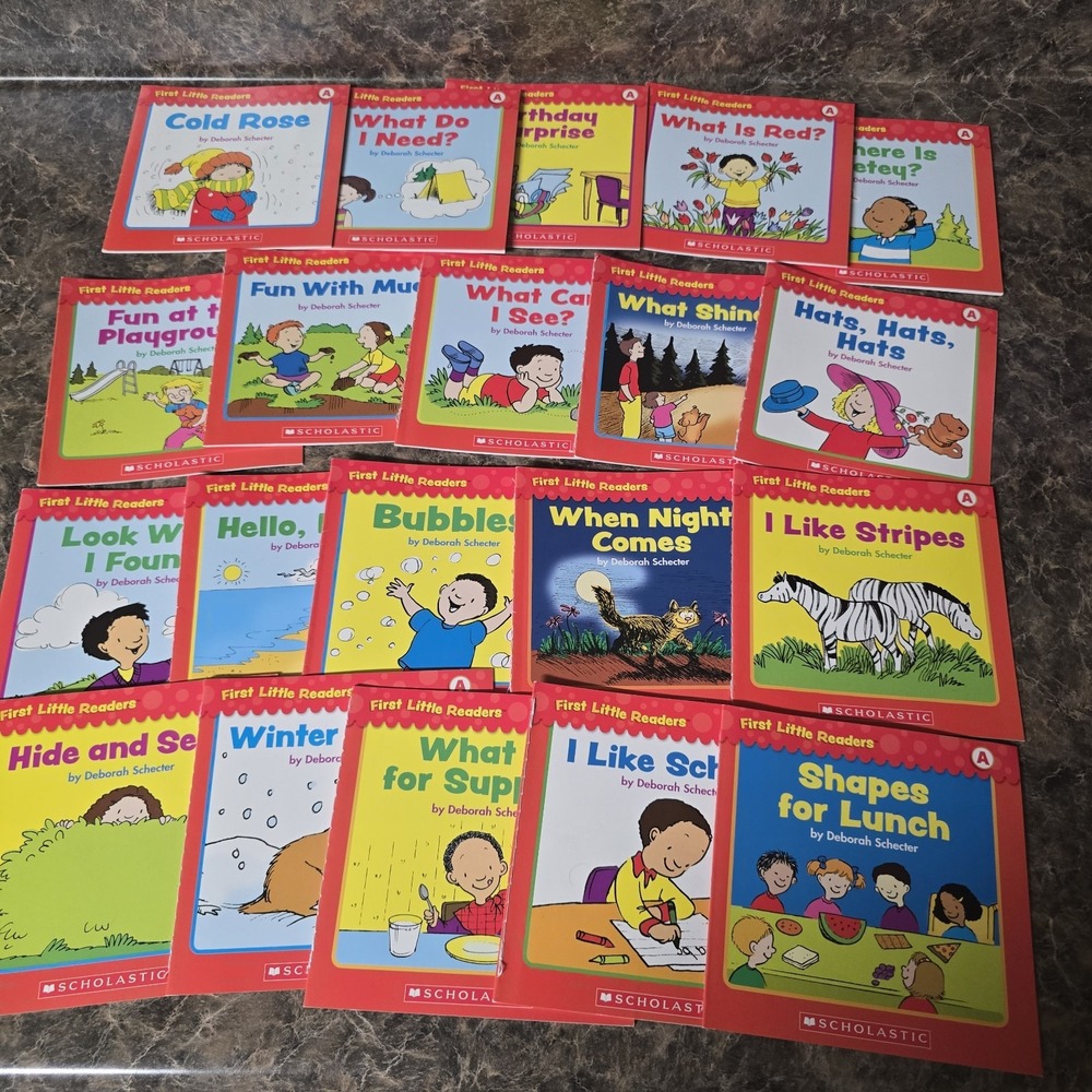 Scholastic First Little Readers Level A Lot 20 Books Deborah Schecter PreK